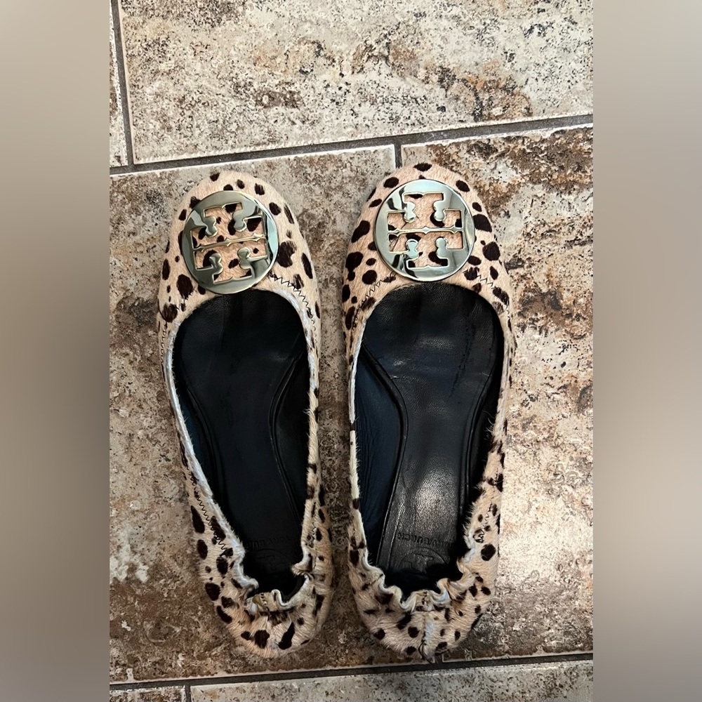 Tory Burch Reva Leopard Print Flats